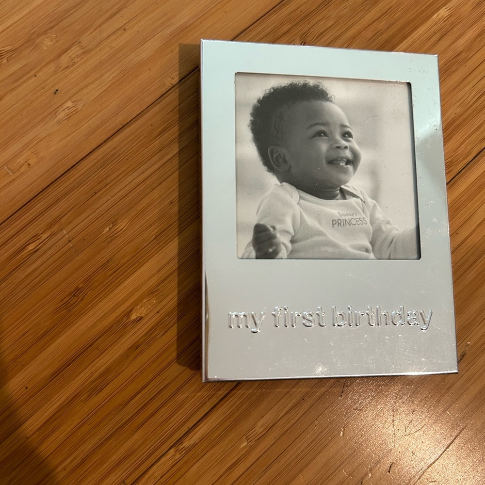 Silver 'My First Birthday' Photo Frame